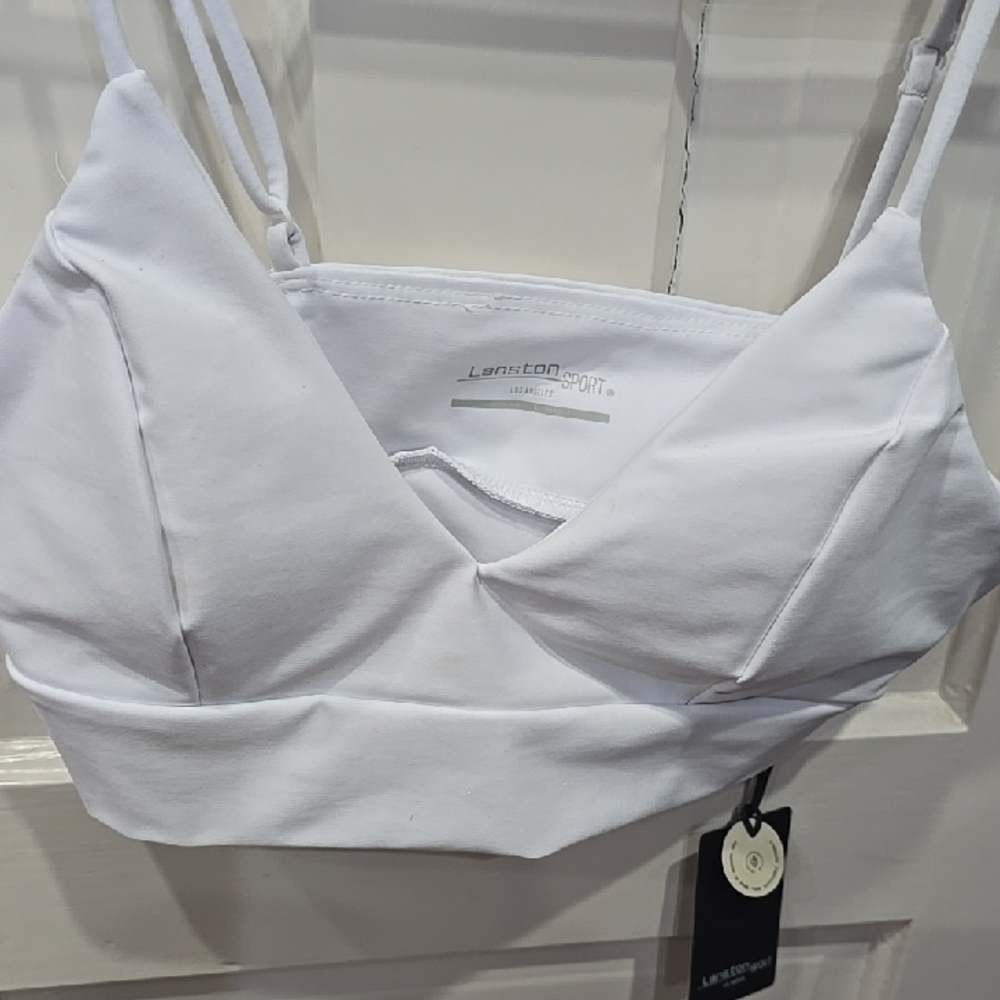 Lanston Sport Classic White Sports Bra